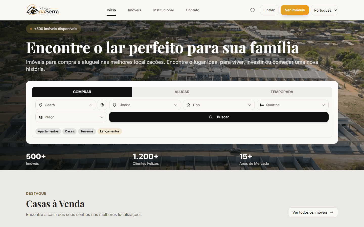 Imóveis na Serra — landing page